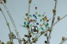 Peacock on a clip - Christmas tree ornament (2)