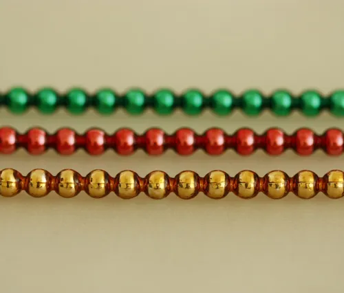 Keys - round 5mm - glitter mix of colors (12 pcs)