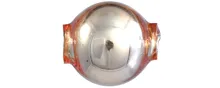 Round bead - 10 mm - shiny orange (30 pcs)