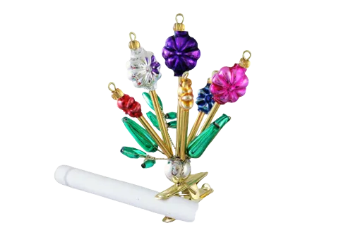 Flowers on a clip - Christmas decoration