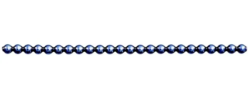 Keys - round 5mm - shiny blue (12 pcs)