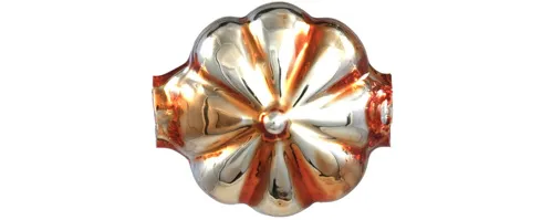 F329 - flower - shiny orange (12 pcs)