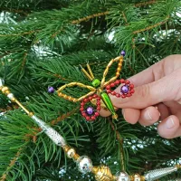 Bow tie on a clip - Christmas tree ornament (1)
