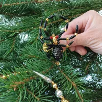 Spider on a stick - Christmas tree ornament (2)