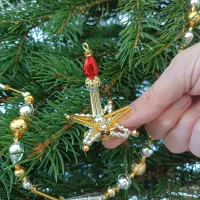 Candle on a clip - Christmas decoration (1)