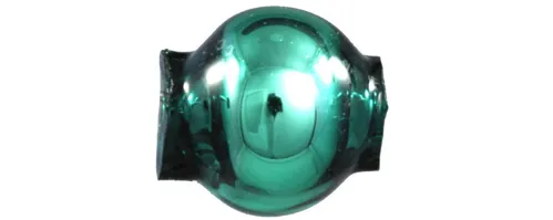 Round bead - 6 mm - shiny green (60 pcs)