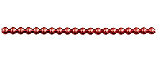 Keys - round 6mm - shiny red (6 pcs)