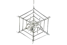 Spider in a web - Christmas tree ornament