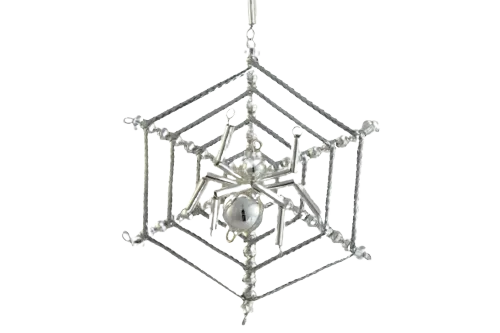 Spider in a web - Christmas tree ornament