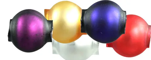 Round bead - 7 mm - matte mix of colors (60 pcs)