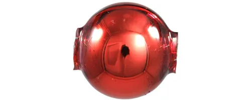 Round bead - 14 mm - shiny red (12 pcs)