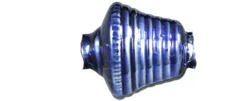 F273 - bell - shiny blue (6 pcs)