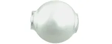 Round bead - 14 mm - matte white (12 pcs)