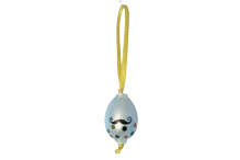 Egg with a mustache and polka dots