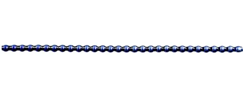Keys - round 4mm - shiny blue (12 pcs)