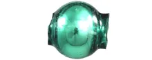Round bead - 7 mm - shiny green (60 pcs)