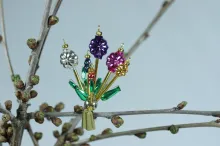 Flowers on a clip - Christmas decoration (3)