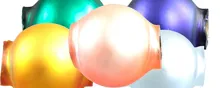 Round bead - 10 mm - matte mix of colors (30 pcs)