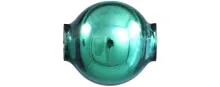 Round bead - 10 mm - shiny green (30 pcs)