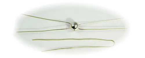 Lataperle 12 mm, 6 prongs 65 mm - gold (2 pcs)