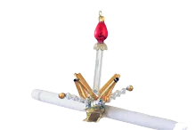 Candle on a clip - Christmas decoration