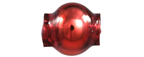 Round bead - 6 mm - shiny red (60 pcs)