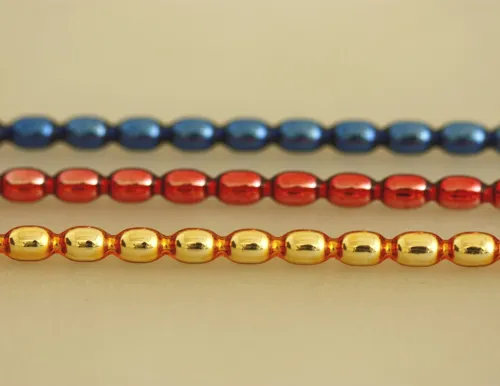 Keys - acorn 7mm - glossy mixed colors (12 pcs)