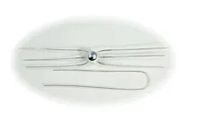 Lataperle 12 mm, 8 prongs 60 mm - silver (2 pcs)