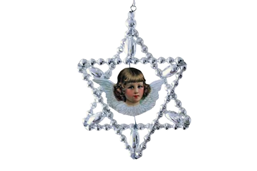 Star with a picture - Christmas ornament