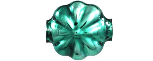 F329 - flower - glossy green (12 pcs)