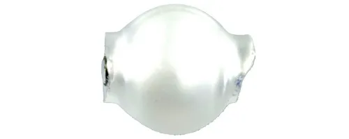 Round bead - 5 mm - matte white (60 pcs)