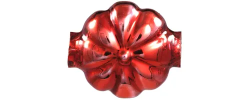 F329 - flower - glossy red (12 pcs)
