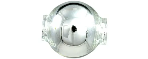 Round bead - 14 mm - silver (12 pcs)