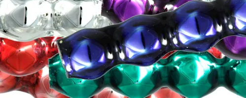 Rauta square 4 mm - glitter mixed colors (60 pcs)