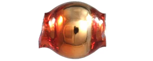 Round bead - 4 mm - shiny orange (60 pcs)
