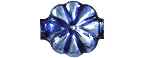 F329 - flower - shiny blue (12 pcs)