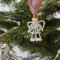 Angel with a book - Christmas tree ornament (1)