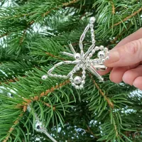 Bow tie on a clip - Christmas tree ornament (1)