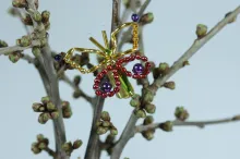 Bow tie on a clip - Christmas tree ornament (2)