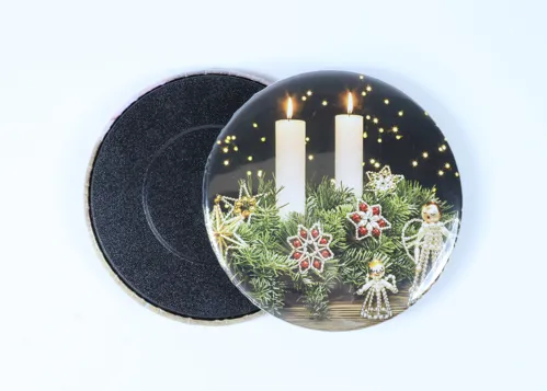 Magnet kulatý - Adventní věnec