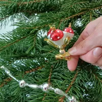 Toadstools on a stick - Christmas tree decoration (1)