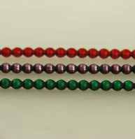 Keys - round 4mm - matte mix of colors (12 pcs)