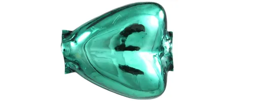 F200 - heart - gloss green (12 pcs)