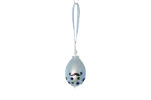 Egg with a mustache and polka dots