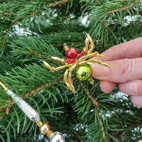 Spider on a stick - Christmas tree ornament (1)