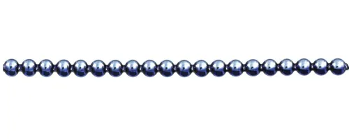Keys - round 6mm - shiny blue (6 pcs)