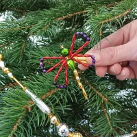 Dragonfly on a clip - Christmas tree ornament (1)