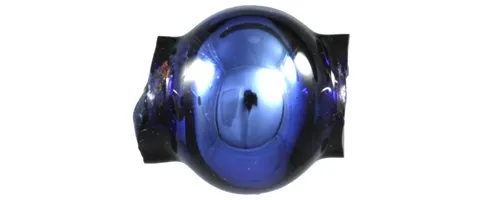 Round bead - 6 mm - shiny blue (60 pcs)