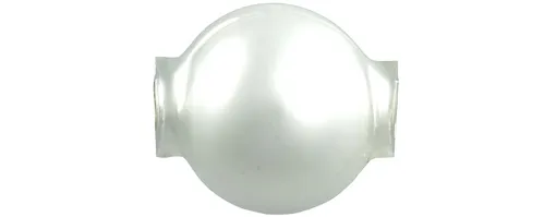 Round bead - 12 mm - matte white (30 pcs)