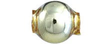 Round bead - 10 mm - shiny yellow (30 pcs)